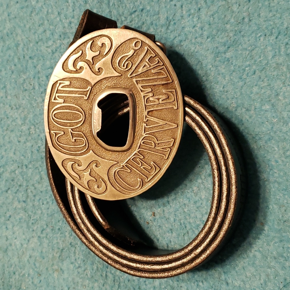 Belt Buckle and Leather Belt